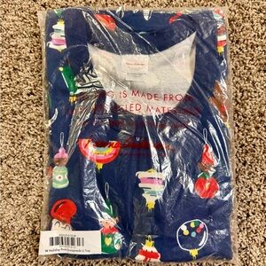 Hanna Andersson Blue Holiday Print Pajama Top
